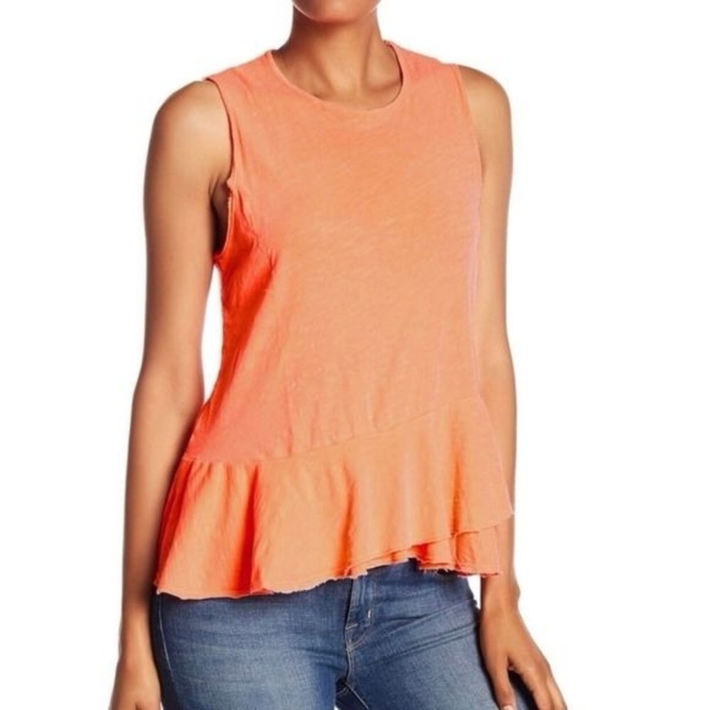 SUNDRY Ruffle Hem Tank Top